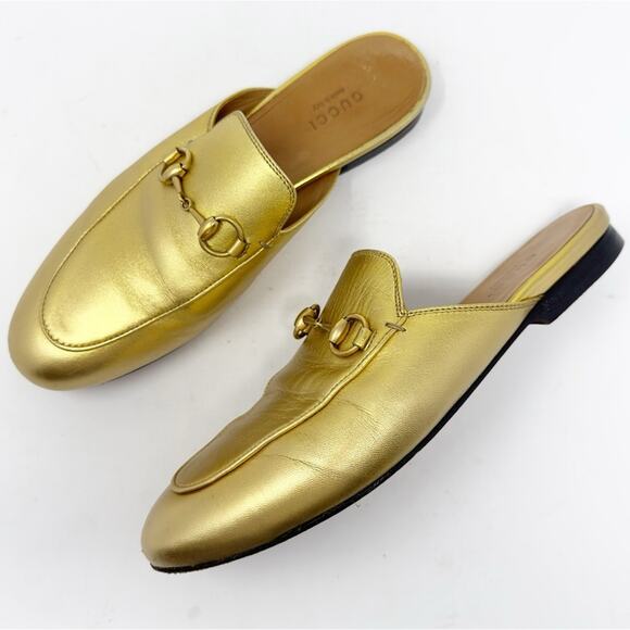 Gucci Princetown Leather Horsebit Mules Loafers 36.5 - Picture 2 of 11